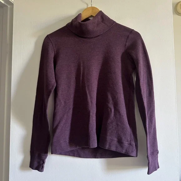 Lululemon Athletica Purple Double Up Reversible Turtleneck Sweatshirt - Picture 2 of 8